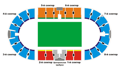 Стадион авангард схема